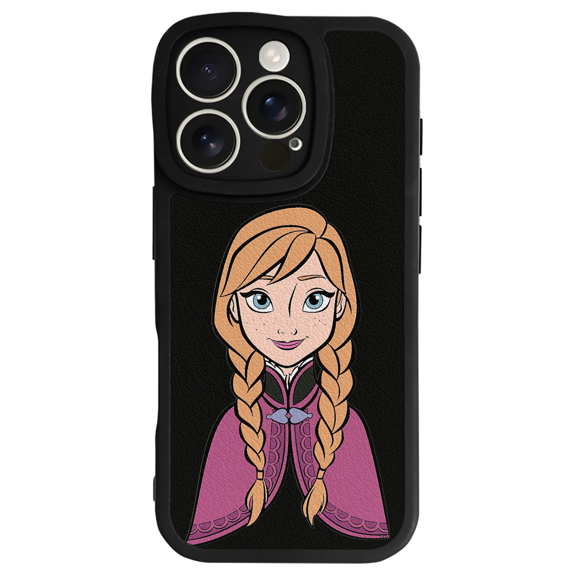 （画像用） アナと雪の女王 アンナ エルサ Frozen Anna Elsa 【iPhone 16シリーズ対応】シリコンスマホケース（レザー調） 材質：シリコン